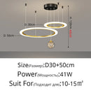 GobekUsa Circle Ring Pendant Chandelier for Living Room Bedroom Restaurant Ceiling Lighting