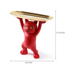 GobekUsa Cat Tray Sculpture Home Decor Statues Office Table Desk Accessorie Storage