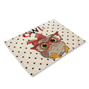 GobekUsa Cute Owl Animal Placemat Music Bird Kitchen Dining Table Mats Coaster Bowl Cup Mat