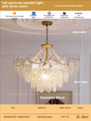 GobekUsa Glass Dining Room Chandelier: Retro French Style for Living & Master Bedroom