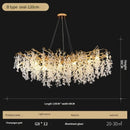 GobekUsa Crystal LED Chandelier: Luxury Pendant Lamp for Home Decor