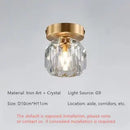 GobekUsa Elegant Crystal Ceiling Light Fixture for Hall Entrance Balcony Bathroom IP20