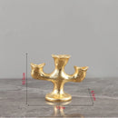 GobekUsa Gold Resin Candle Holder Trio for Wedding Centerpieces & Home Decor