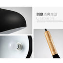 Modern Macaron Aluminum Pendant Light With Wood Accent