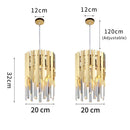 GobekUsa Gold K9 Crystal LED Chandelier for Living Room Kitchen Dining Bedroom