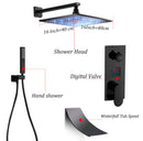 GobekUsa Light Shower Faucet Set: Wall Mounted Rainfall Bath Mixer with Handshower