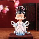 GobekUsa Chinese Hanfu Court Princess Resin Statue Ornament for Bookshelf Decor