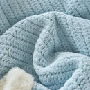 GobekUsa Cozy Faux Rabbit Fur Blanket, Soft Fluffy Quilt for Single, Anti-Static Warm Throw