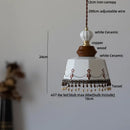 GobekUsa LED Pendant Lamp Modern Style Home Lighting Living Room Study Bar White Flower Ceramic