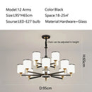 GobekUsa Glass Chandelier: Nordic Modern LED Hanging Light for Living Room and Bedroom