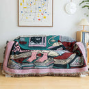 GobekUsa Guitar Boy Throw Blanket - Boho Leisure Decor for Living Room or Camping