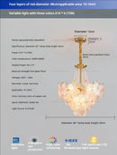 GobekUsa Glass Flower Princess Room LightLux Postmodern French Cream Wind Lamp