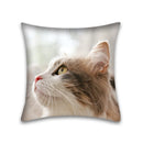 GobekUsa Cute Cat Anime Pillow Case – 45x45cm Cartoon Cushion Cover for Home and Office