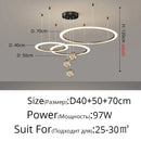 GobekUsa Circle Ring Pendant Chandelier for Living Room Bedroom Restaurant Ceiling Lighting
