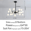 GobekUsa LED Firefly Chandelier: Modern Nordic Ceiling Lights for Luxury Home Decor