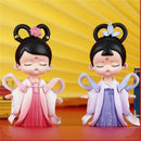 GobekUsa Chinese Hanfu Court Princess Resin Statue Ornament for Bookshelf Decor
