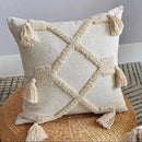 GobekUsa Handmade Geometric Tufted Pillowcase Set - Modern, Minimalist, Indian-Inspired Cushion Covers