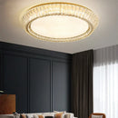 GobekUsa Gold Crystal Ceiling Light: Nordic Modern Round Lighting Fixture for Bedroom and Restaurant
