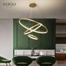 GobekUsa LED Ceiling Chandelier Round Pendant Light for Modern Home Interior Lighting
