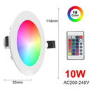 GobekUsa Dimmable RGB LED Downlight 10W/15W Ceiling Spot Light with Remote Control
