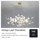 GobekUsa Ginkgo Leaf Chandelier: Elegant Nordic Art Luxury for Dining Room, Bedroom, Living Room