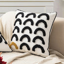 GobekUsa Geometric Embroidery Boho Loop Tufte Cotton Canvas Cushion Cover 45x45/30x50cm