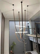 GobekUsa Glass Tube Pendant Lamp: Modern LED Lighting for Living Room, Duplex Villa Staircase