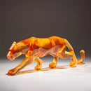 GobekUsa Leopard Cheetah Resin Animal Sculptures for Home Decor