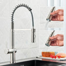 GobekUsa Black Kitchen Faucet with Dual Mode Sprayer, 360 Rotation, Hot & Cold Mixer