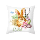 GobekUsa Easter Egg Bunny Flower Birds Sofa Pillow Cover
