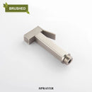 GobekUsa Bidet Faucet Shower Mixer: Cold Hot Water Tap, Brass, Square Sprayer Head