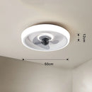 GobekUsa 50CM Ceiling Fan Light with Invisible Blades, Silent Operation for Bedroom, Living Room