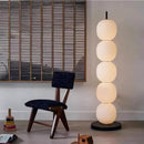GobekUsa Gourd String Floor Lamp, White Glass Lampshade, Designer Nordic Floor Light