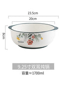 GobekUsa Bone China Rice Noodles Bowl and Dinner Plate Set