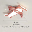 GobekUsa Cartoon Aircraft Ceiling Fan Light for Modern Children's Bedroom