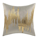 GobekUsa Luxe Metallic Stripes Velvet Cushion Cover: Midcentury Modern Throw Pillow Case