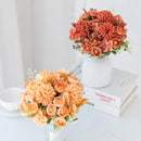 GobekUsa Artificial Hydrangea Tea Rose Bouquet for Home Decor and DIY Wedding Bouquets