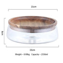 GobekUsa Glass Food Storage Containers with Wooden Lid | Stylish Kitchen Organizer