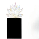 GobekUsa Crystal Lotus Tabletop Decoration with Black Base