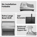 GobekUsa 2 Tier Dish Drainer Rack & Drain Basket: Kitchen Organizer Holder, Counter Storage