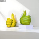 GobekUsa Banana Fist Thumbs-up Resin Statue Desk Ornament for Room Decor
