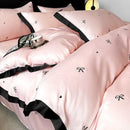 GobekUsa Lace Embroidered Cooling Comforter Cover Set - Silky Cozy Bedding Sets
