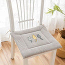 GobekUsa Cartoon Embroidered Seat Cushion - Non Slip Dining Chair Pad for Home & Office