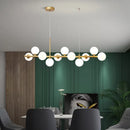 GobekUsa Gold Glass Ball LED Pendant Light, 11 Heads, Nordic Modern Design