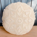 GobekUsa Crochet Cushion Cover Handmade Woven Pillow Case 40*40cm Square Circular Decorative Pillows