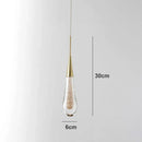 GobekUsa Crystal Glass LED Pendant Lights - Tear Drop Design for Restaurant, Bar, Staircase
