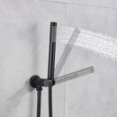 GobekUsa Dual Handle Bathtub Faucet Set with Hand Sprayer and Wall Mount Spout