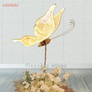 GobekUsa LED Butterfly Wing Lace Hanging Lamps for Romantic Decoration and Party Lights