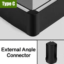 GobekUsa Black Aluminium LED Profile for Recessed Skirting with Silicone Cover