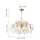 GobekUsa Gold Crystal Ceiling Chandelier for Bedroom Dining Living Room